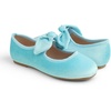 image:imageFEVERSOLE Girls Cute Dress Mary Jane Shoes Little Kids Casual Buckle Strap FlatsVelvet Bow Elastic Maryjane Sky Blue