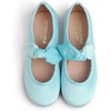 image:imageFEVERSOLE Girls Cute Dress Mary Jane Shoes Little Kids Casual Buckle Strap FlatsVelvet Bow Elastic Maryjane Sky Blue