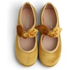 image:imageFEVERSOLE Girls Cute Dress Mary Jane Shoes Little Kids Casual Buckle Strap FlatsVelvet Bow Elastic Maryjane Yellow