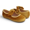 image:imageFEVERSOLE Girls Cute Dress Mary Jane Shoes Little Kids Casual Buckle Strap FlatsVelvet Bow Elastic Maryjane Yellow