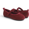 image:imageFEVERSOLE Girls Cute Dress Mary Jane Shoes Soft Sunday Holiday Ballet FlatsBurgundy Corduroy Loop Maryjane