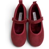 image:imageFEVERSOLE Girls Cute Dress Mary Jane Shoes Soft Sunday Holiday Ballet FlatsBurgundy Corduroy Loop Maryjane