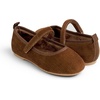 image:imageFEVERSOLE Girls Cute Dress Mary Jane Shoes Soft Sunday Holiday Ballet FlatsCamel Corduroy Loop Maryjane