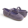 image:imageFEVERSOLE Girls Cute Dress Mary Jane Shoes Soft Sunday Holiday Ballet FlatsLilac Corduroy Loop Maryjane