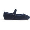image:imageFEVERSOLE Girls Cute Dress Mary Jane Shoes Soft Sunday Holiday Ballet FlatsNavy Corduroy Loop Maryjane