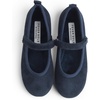 image:imageFEVERSOLE Girls Cute Dress Mary Jane Shoes Soft Sunday Holiday Ballet FlatsNavy Corduroy Loop Maryjane