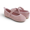 image:imageFEVERSOLE Girls Cute Dress Mary Jane Shoes Soft Sunday Holiday Ballet FlatsPink Corduroy Loop Maryjane