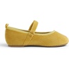 image:imageFEVERSOLE Girls Cute Dress Mary Jane Shoes Soft Sunday Holiday Ballet FlatsYellow Corduroy Loop Maryjane