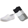 image:imageFEVERSOLE Womens Fashion SlipOn Sneaker Loafers White Size 75 M US Boundle with No Show Socks Women Ankle Low Cut Thin No Slip Invisible Liner Socks 3 Colors 6 Pairs