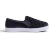 image:imageFEVERSOLE Womens Casual Slip On Sneaker Comfort Quilted Loafer FlatsBlack Quilted Velvet Fur Lined