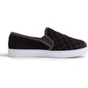 image:imageFEVERSOLE Womens Casual Slip On Sneaker Comfort Quilted Loafer FlatsBrown Quilted Velvet Fur Lined