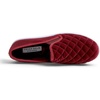 image:imageFEVERSOLE Womens Casual Slip On Sneaker Comfort Quilted Loafer FlatsBurgundy Quilted Velvet Fur Lined