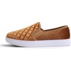 image:imageFEVERSOLE Womens Casual Slip On Sneaker Comfort Quilted Loafer FlatsCamel Quilted Velvet Fur Lined