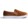 image:imageFEVERSOLE Womens Casual Slip On Sneaker Comfort Quilted Loafer FlatsCamel Quilted Velvet Fur Lined