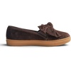image:imageFEVERSOLE Womens Casual Slip On Sneaker Fashion Bow Tie Loafer FlatsBrown Corduroy Fur Lined