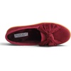image:imageFEVERSOLE Womens Casual Slip On Sneaker Fashion Bow Tie Loafer FlatsBurgundy Corduroy Fur Lined