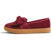 image:imageFEVERSOLE Womens Casual Slip On Sneaker Fashion Bow Tie Loafer FlatsBurgundy Corduroy Fur Lined