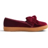 image:imageFEVERSOLE Womens Casual Slip On Sneaker Fashion Bow Tie Loafer FlatsBurgundy Velvet Fur Lined