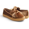 image:imageFEVERSOLE Womens Casual Slip On Sneaker Fashion Bow Tie Loafer FlatsCamel Velvet Fur Lined