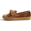 image:imageFEVERSOLE Womens Casual Slip On Sneaker Fashion Bow Tie Loafer FlatsCamel Velvet Fur Lined