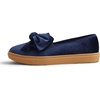 image:imageFEVERSOLE Womens Casual Slip On Sneaker Fashion Bow Tie Loafer FlatsNavy Velvet Fur Lined
