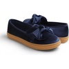 image:imageFEVERSOLE Womens Casual Slip On Sneaker Fashion Bow Tie Loafer FlatsNavy Velvet Fur Lined