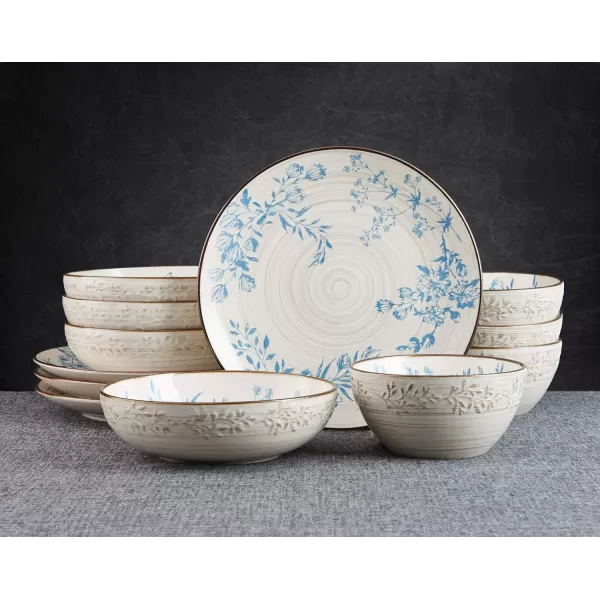 Pfaltzgraff 5274249 Bella 12 Piece Dinnerware Set, Service For 4, Multicolor