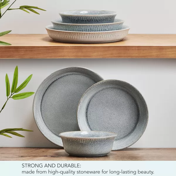 Pfaltzgraff Amara Smoke 6 Piece Dinnerware Bowl Set, Service for 2, Smoke