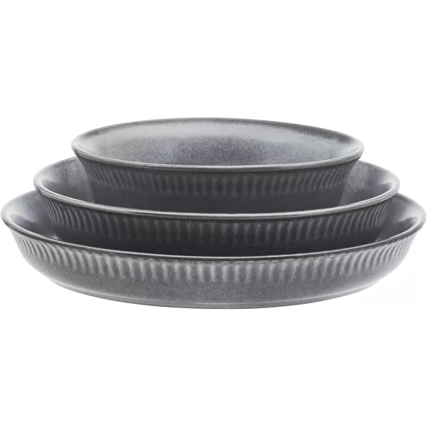 Pfaltzgraff Amara Smoke 6 Piece Dinnerware Bowl Set, Service for 2, Smoke