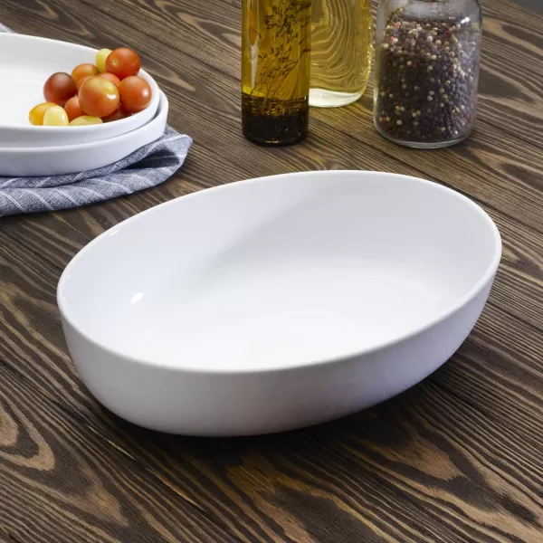 Pfaltzgraff Burrito Oval Set of 4 Dip Fruit Bowls, 7-Inch, White)