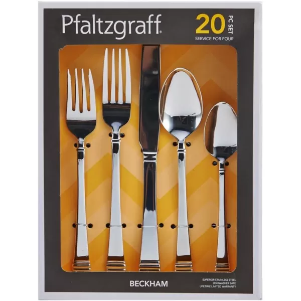 Pfaltzgraff Carleigh 20-Piece Stainless Steel Flatware Set, Service for 4
