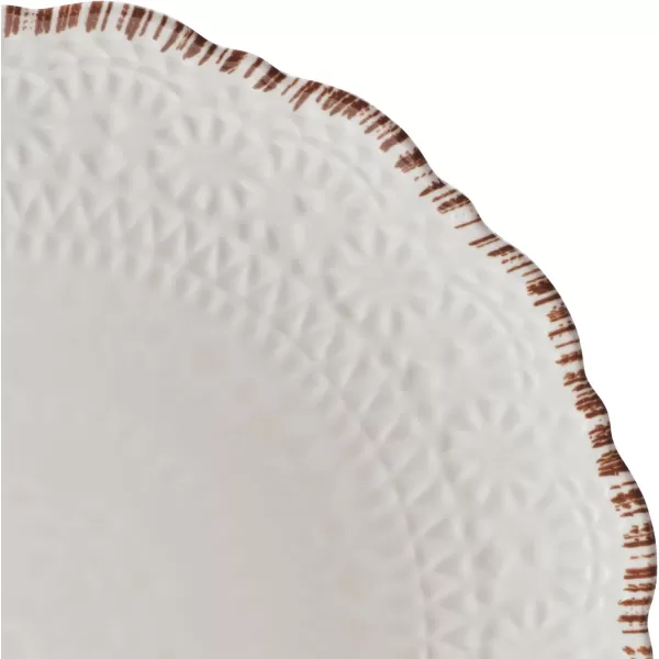 Pfaltzgraff Chateau 12 Piece Outdoor Melamine Dinnerware Set, Service for 4, White