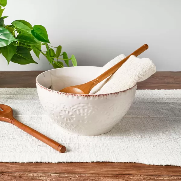 Pfaltzgraff Chateau Cream Serving Bowl, 9-Inch, cream, white, 4 quarts