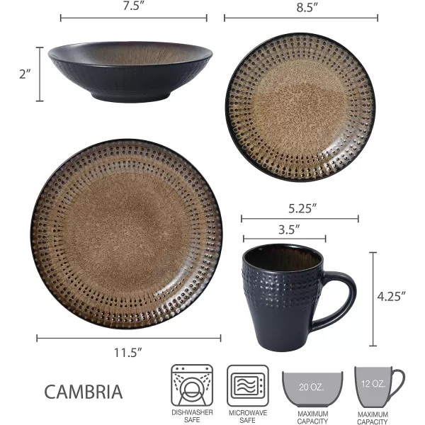 Pfaltzgraff Clay Cambria Rectangle Platter, 14" x 9", Brown