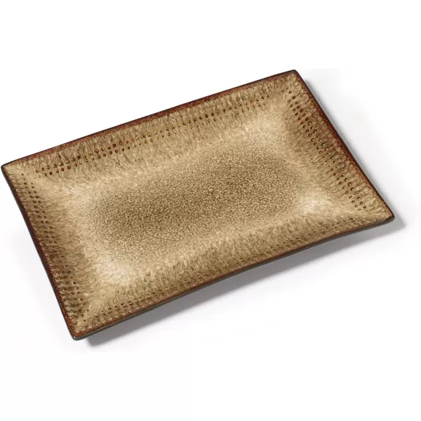 Pfaltzgraff Clay Cambria Rectangle Platter, 14" x 9", Brown