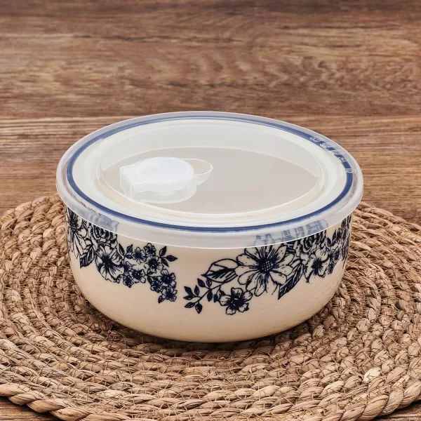 Pfaltzgraff Gabriela Blue Floral Set of 2 Pasta Bowls, 8 Inch, Blue and White