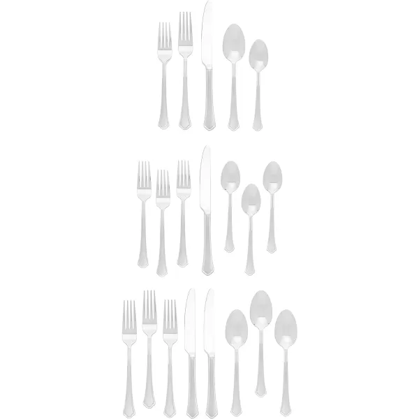 Pfaltzgraff Garland Frost 20-Piece Stainless Steel Flatware Set, Service for 4