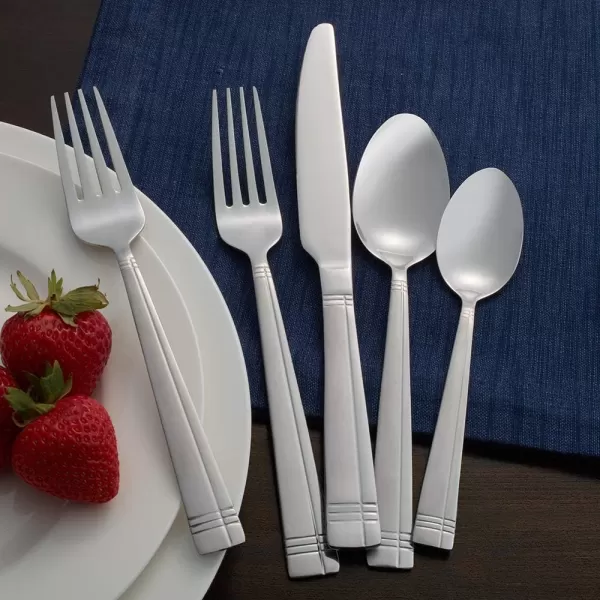 Pfaltzgraff Garland Frost 20-Piece Stainless Steel Flatware Set, Service for 4