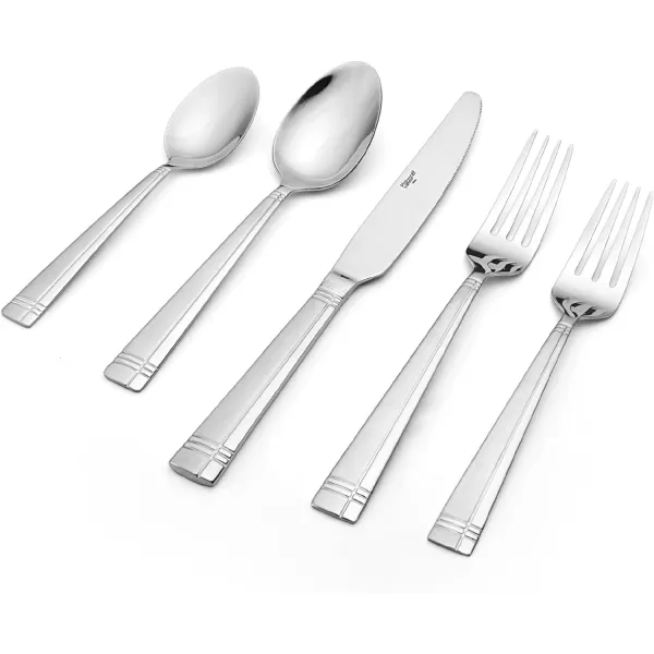 Pfaltzgraff Garland Frost 20-Piece Stainless Steel Flatware Set, Service for 4