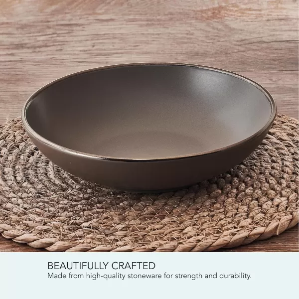 Pfaltzgraff Hadlee Grey Set of 4 Pasta Bowls, 7.75 Inch