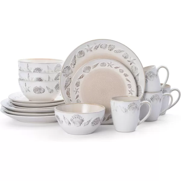 Pfaltzgraff Panama 16-Piece Dinnerware Set, Beige