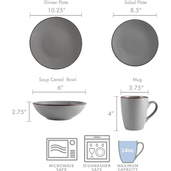 Pfaltzgraff Pierce 16-Piece Dinnerware Set, Service for 4, Blue