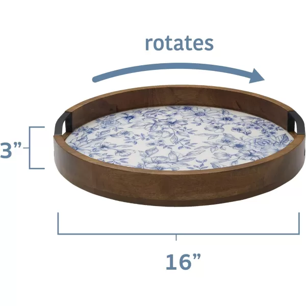 Pfaltzgraff Round Wood Lazy Susan Venice, Assorted