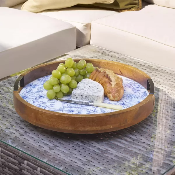 Pfaltzgraff Round Wood Lazy Susan Venice, Assorted