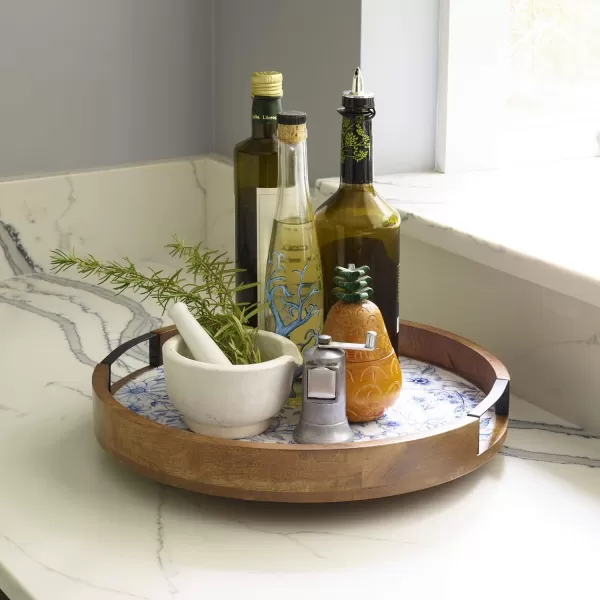Pfaltzgraff Round Wood Lazy Susan Venice, Assorted