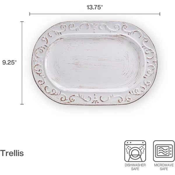 Pfaltzgraff Trellis Serving Bowls, Set of 3, White