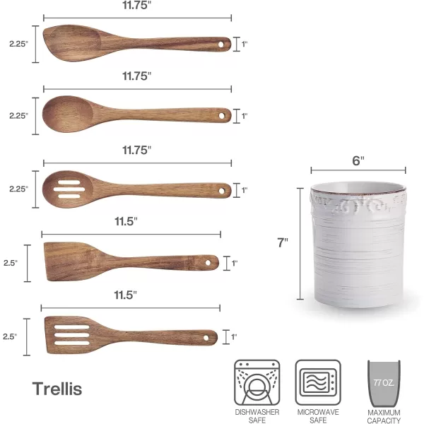 Pfaltzgraff Trellis Serving Bowls, Set of 3, White