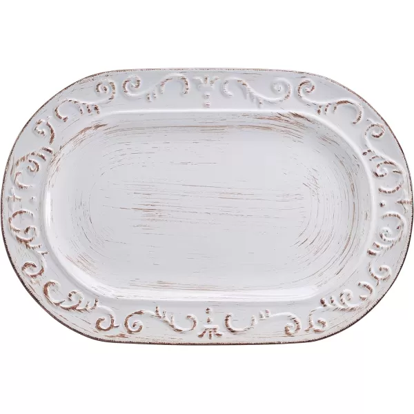 Pfaltzgraff Trellis Serving Bowls, Set of 3, White