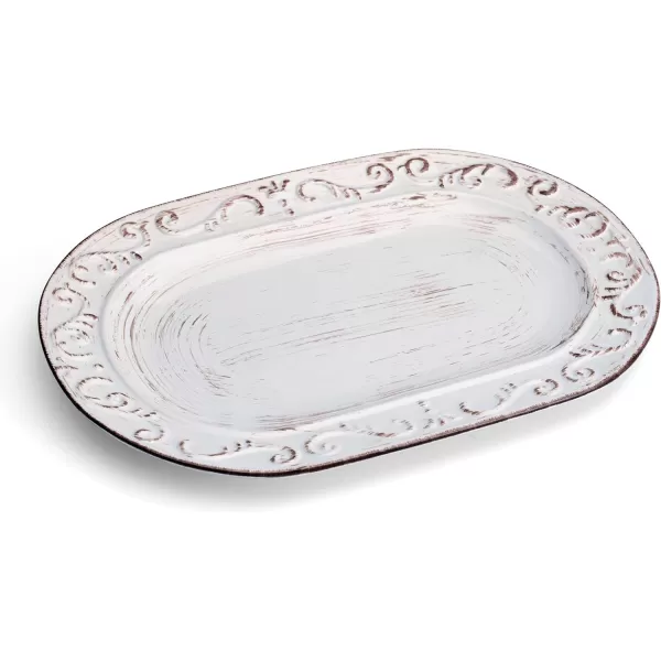 Pfaltzgraff Trellis Serving Bowls, Set of 3, White