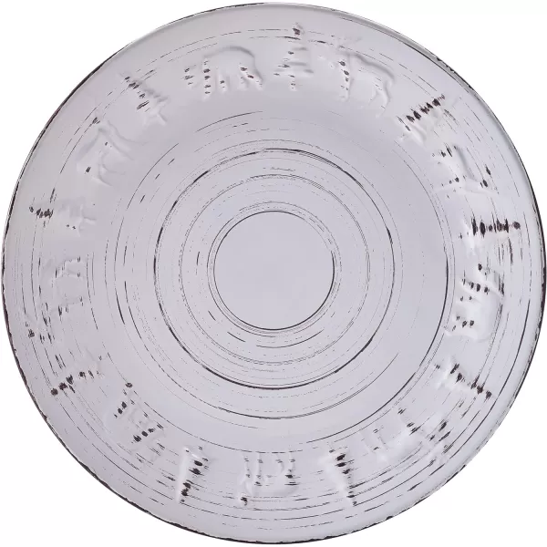 Pfaltzgraff Trellis White 16-Piece Dinnerware Set, Service for 4, Distressed White